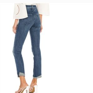 Mother High Waisted Rascal Ankle Slit Flip Jean's Size 26